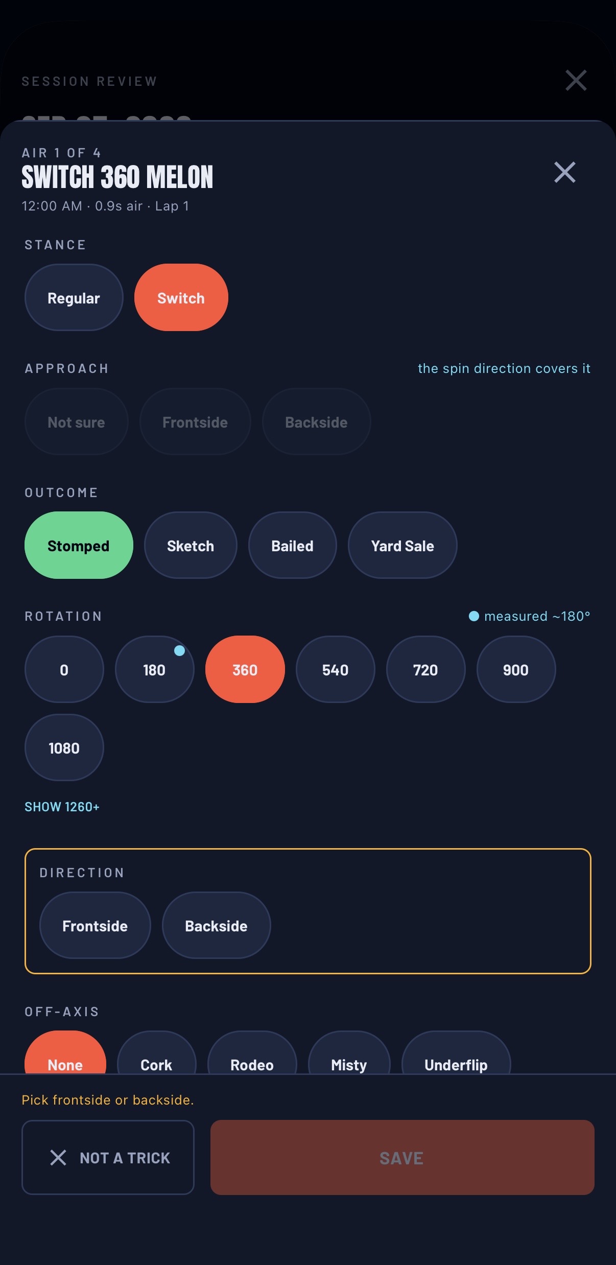 RatStack trick review: logging a switch 360 melon, stomped